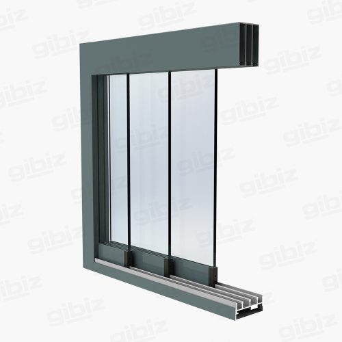 Gibiz Sliding Door 3 sporen 3 delig_Antraciet