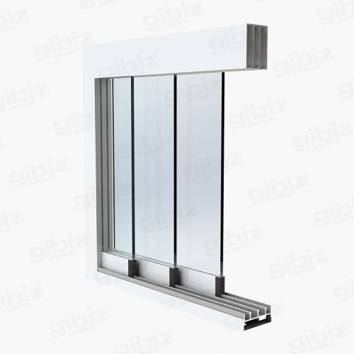 Gibiz Sliding Door 3 sporen 3 delig_Wit