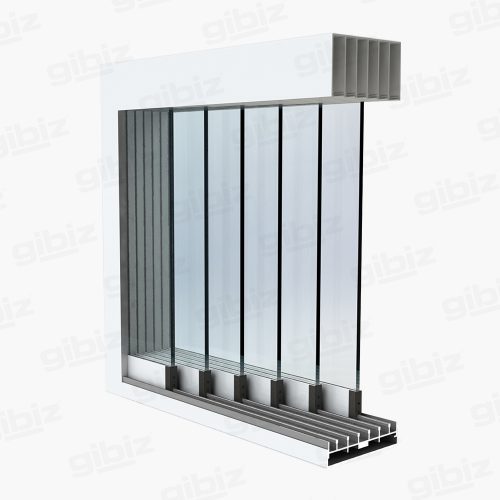 Gibiz Sliding Door 6 sporen 6 delig_Creme Wit